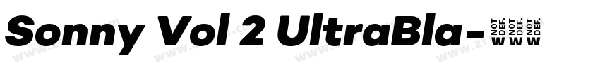 Sonny Vol 2 UltraBla字体转换